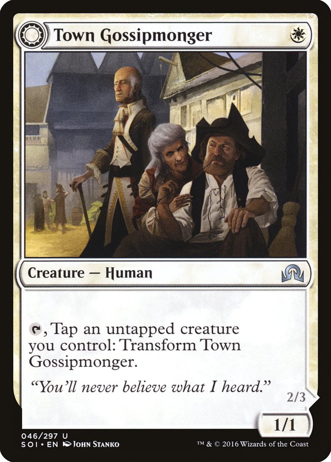 Town Gossipmonger // Incited Rabble [Shadows over Innistrad] | Nerdhalla Games