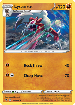 Lycanroc (095/185) [Sword & Shield: Vivid Voltage] | Nerdhalla Games