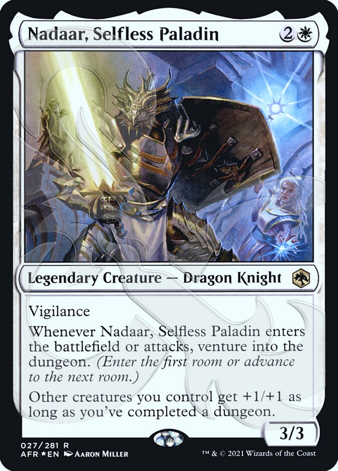 Nadaar, Selfless Paladin (Ampersand Promo) [Dungeons & Dragons: Adventures in the Forgotten Realms Promos] | Nerdhalla Games