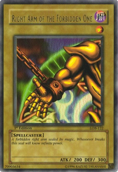 Right Arm of the Forbidden One [LOB-122] Ultra Rare | Nerdhalla Games