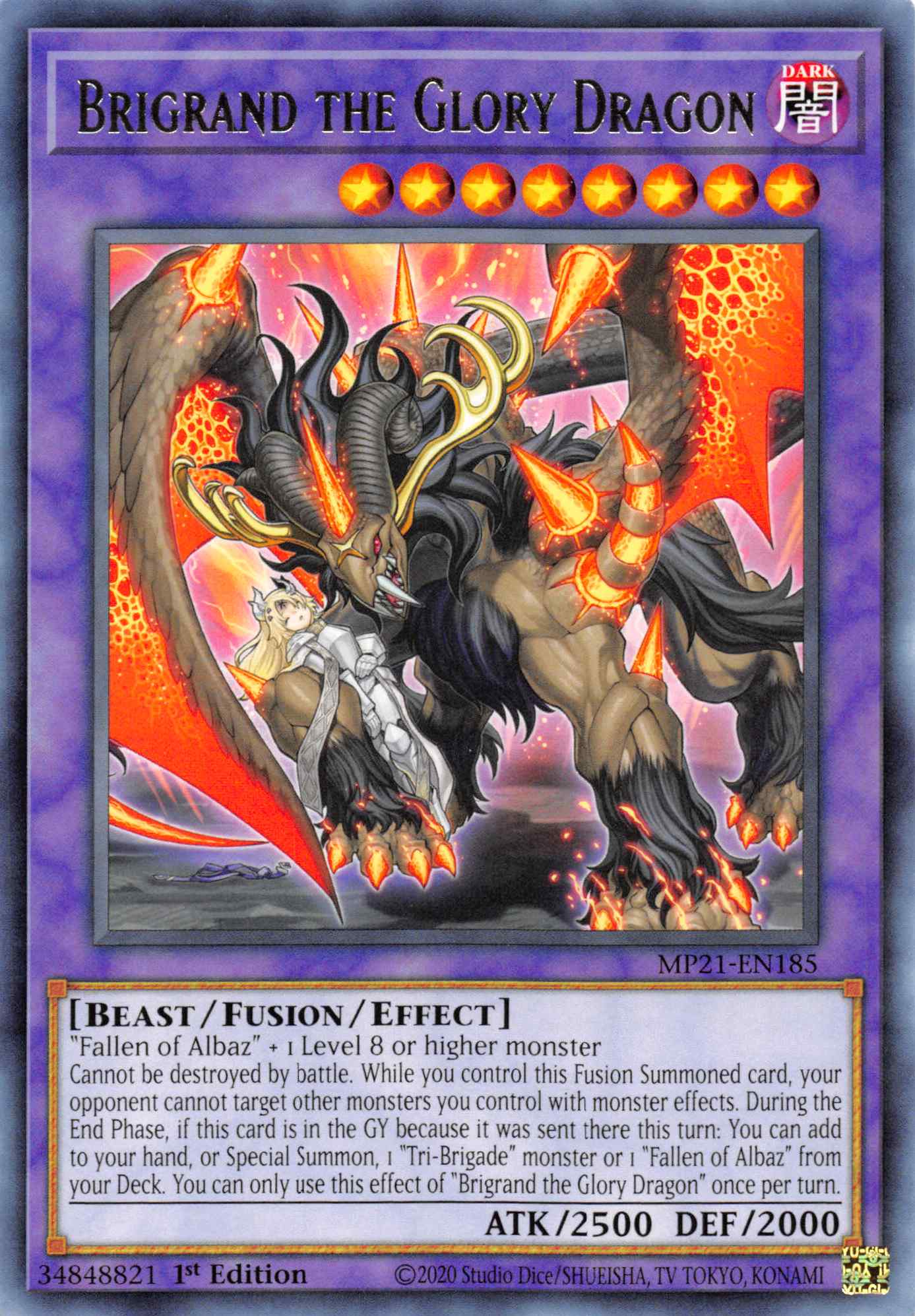 Brigrand the Glory Dragon [MP21-EN185] Rare | Nerdhalla Games