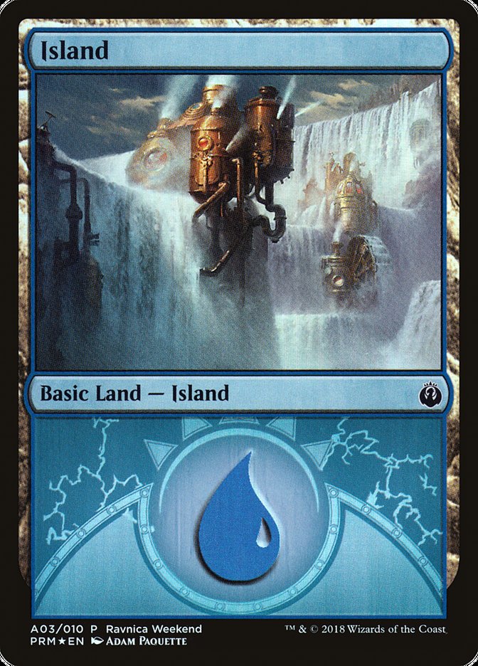 Island (A03) [Guilds of Ravnica Ravnica Weekend] | Nerdhalla Games