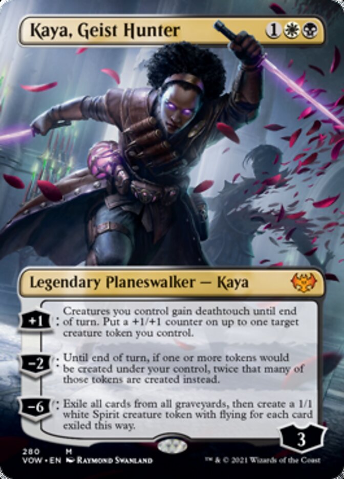 Kaya, Geist Hunter (Borderless) [Innistrad: Crimson Vow] | Nerdhalla Games