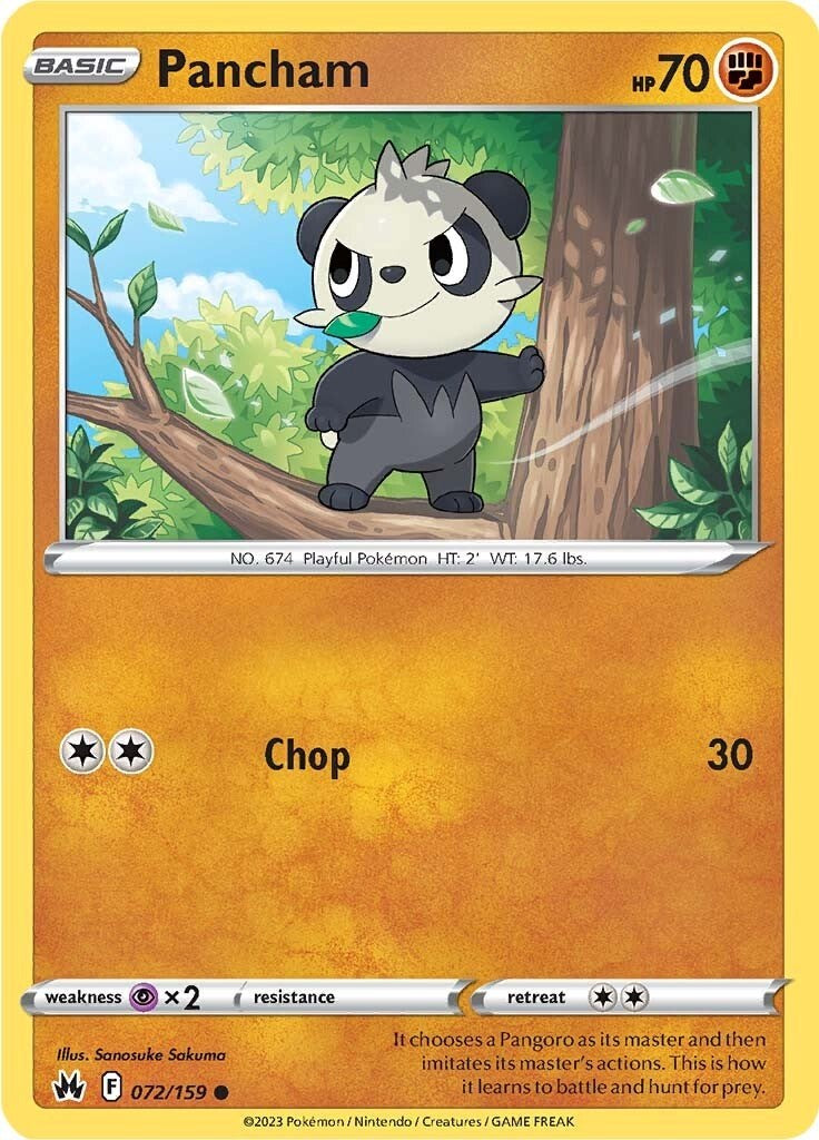 Pancham (072/159) [Sword & Shield: Crown Zenith] | Nerdhalla Games