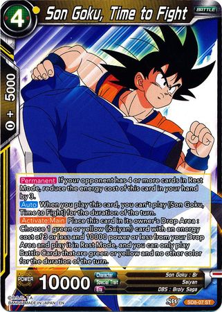 Son Goku, Time to Fight (Starter Deck - Rising Broly) [SD8-07] | Nerdhalla Games