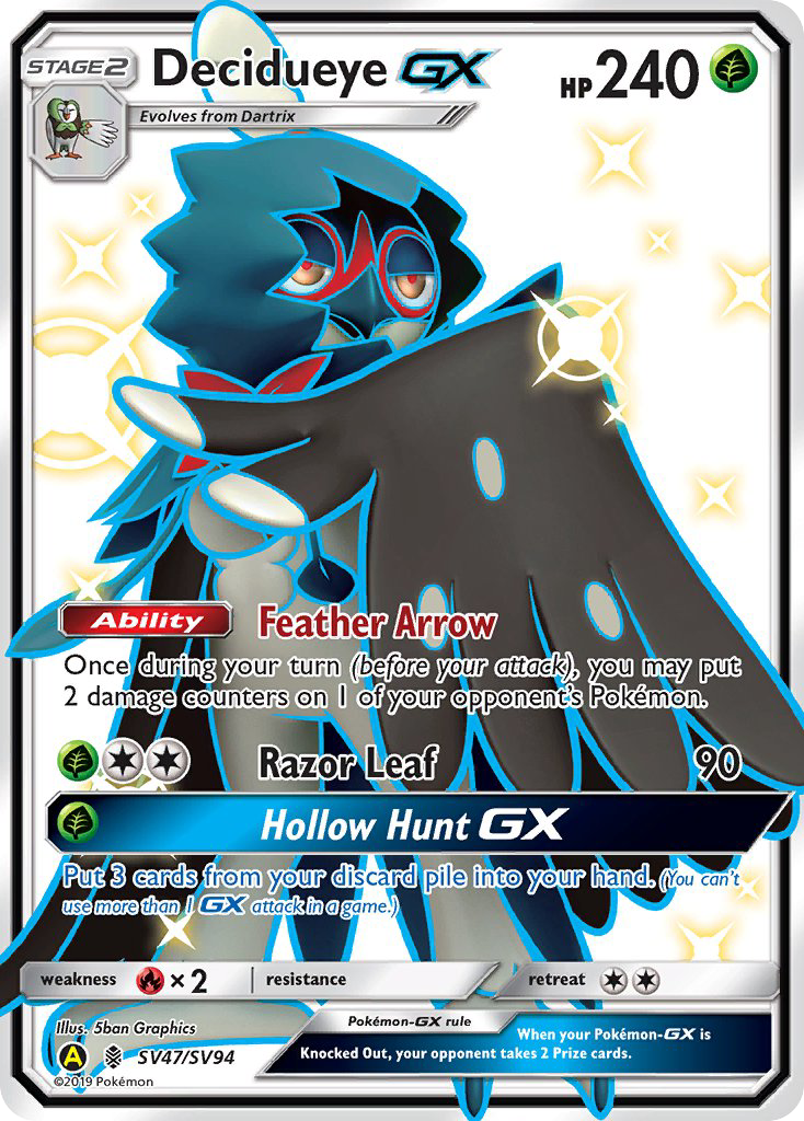 Decidueye GX (SV47/SV94) [Sun & Moon: Hidden Fates - Shiny Vault] | Nerdhalla Games