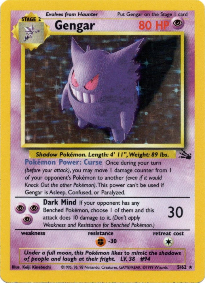 Gengar (5/62) [Fossil Unlimited] | Nerdhalla Games