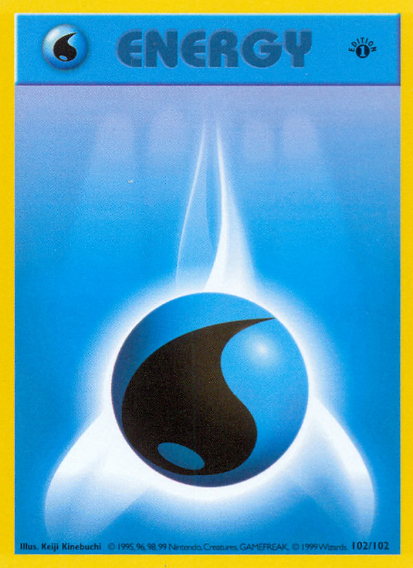 Water Energy (102/102) (Shadowless) [Base Set 1st Edition] | Nerdhalla Games