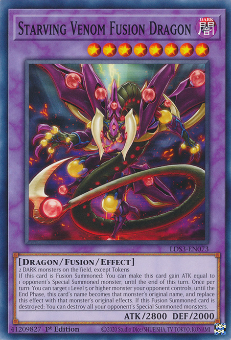 Starving Venom Fusion Dragon [LDS3-EN073] Common | Nerdhalla Games