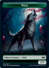 Blood // Wolf (014) Double-sided Token [Innistrad: Crimson Vow Tokens] | Nerdhalla Games