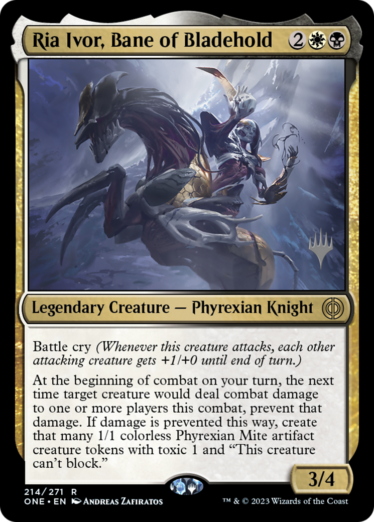 Ria Ivor, Bane of Bladehold (Promo Pack) [Phyrexia: All Will Be One Promos] | Nerdhalla Games