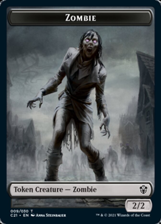 Zombie // Spirit Token [Commander 2021 Tokens] | Nerdhalla Games