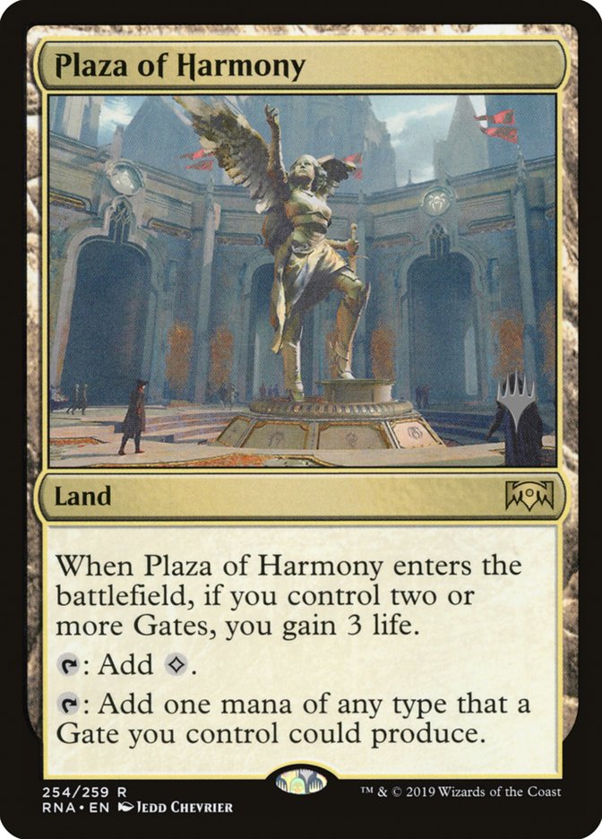 Plaza of Harmony (Promo Pack) [Ravnica Allegiance Promos] | Nerdhalla Games