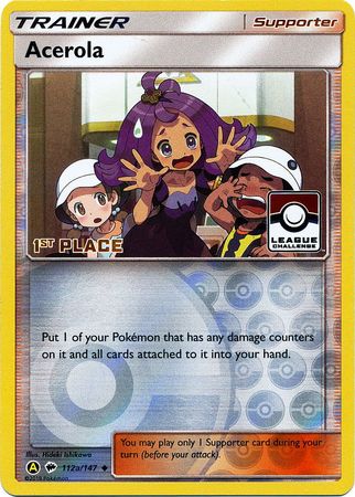 Acerola (112a/147) (League Promo 1st Place) [Sun & Moon: Burning Shadows] | Nerdhalla Games