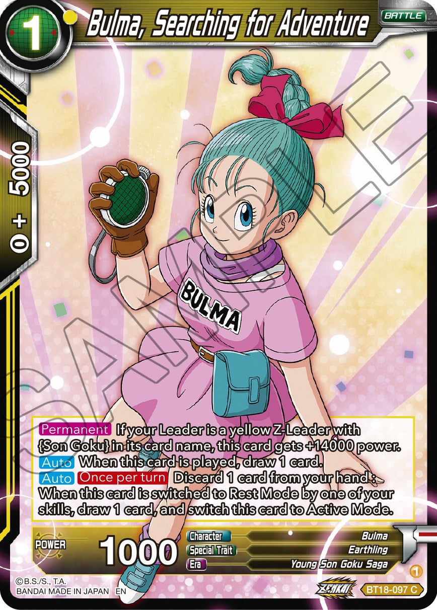 Bulma, Searching for Adventure (BT18-097) [Dawn of the Z-Legends] | Nerdhalla Games