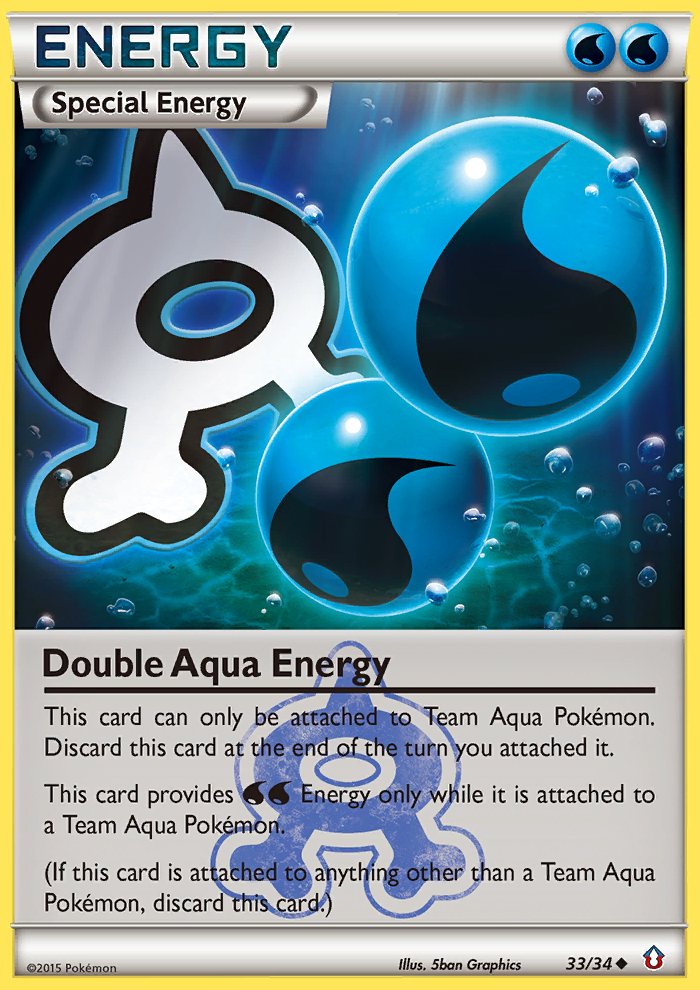 Double Aqua Energy (33/34) [XY: Double Crisis] | Nerdhalla Games