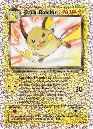 Dark Raichu (S3/S4) [Box Topper] | Nerdhalla Games