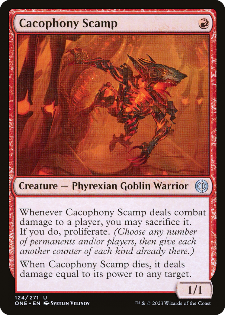 Cacophony Scamp [Phyrexia: All Will Be One] | Nerdhalla Games