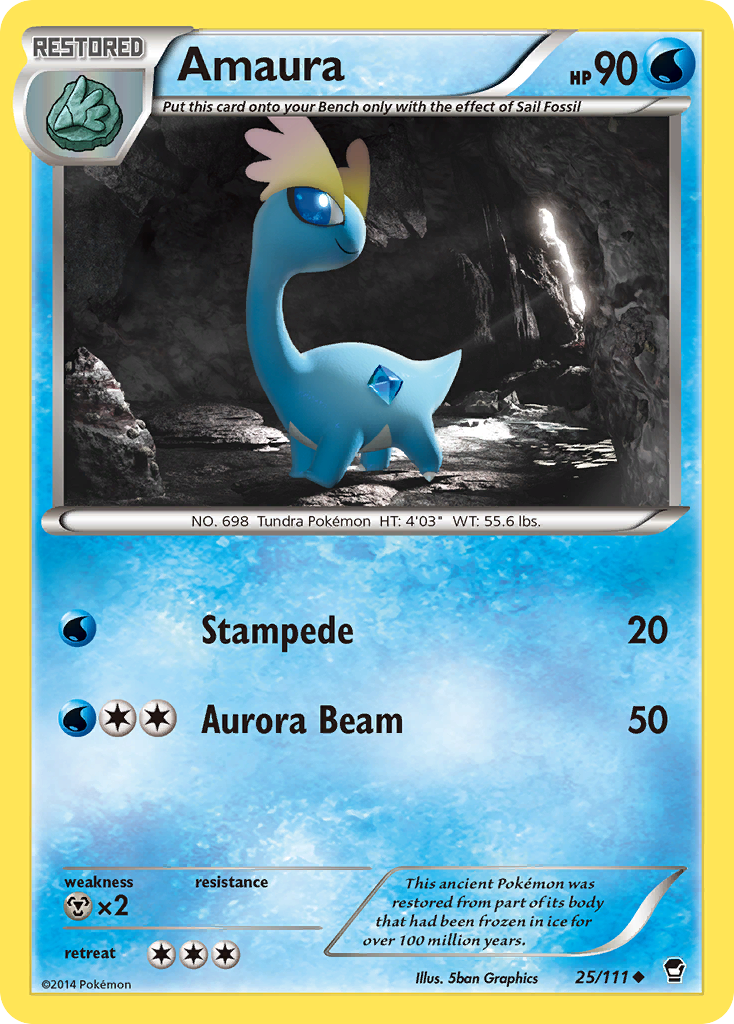 Amaura (25/111) [XY: Furious Fists] | Nerdhalla Games