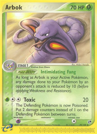 Arbok (29/100) [EX: Sandstorm] | Nerdhalla Games