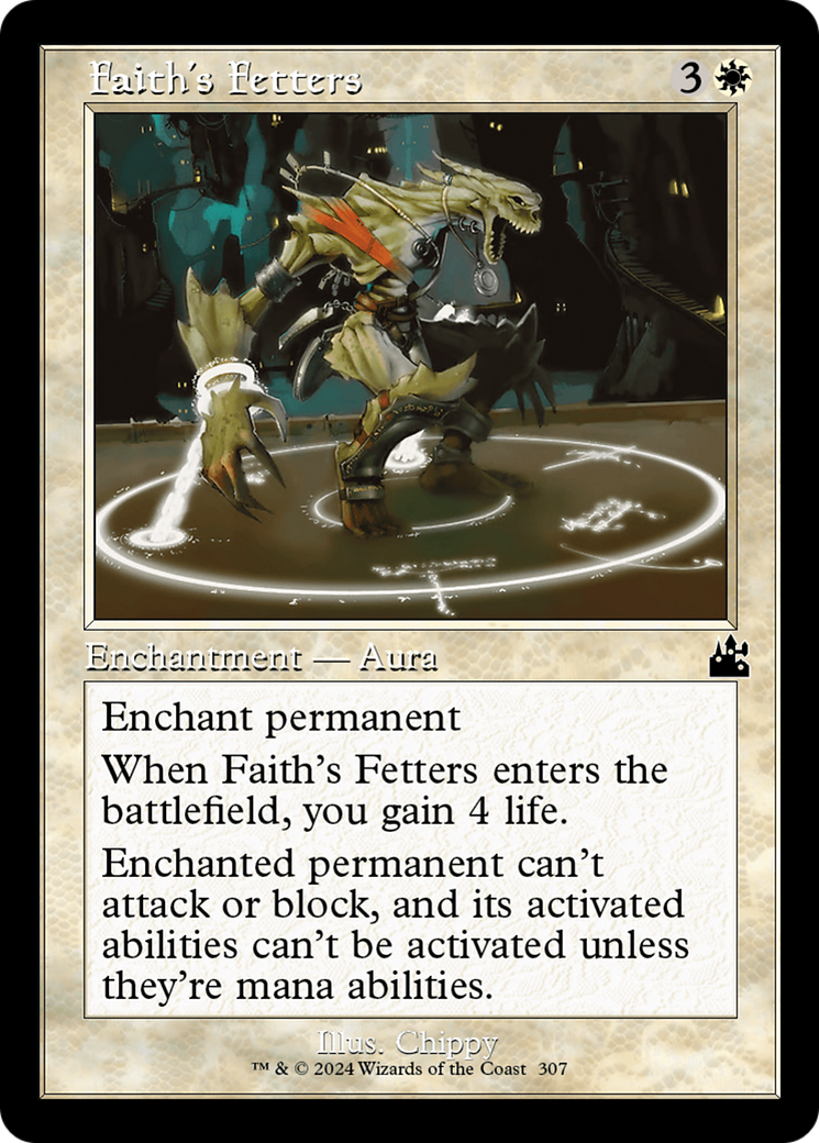 Faith's Fetters (Retro Frame) [Ravnica Remastered] | Nerdhalla Games