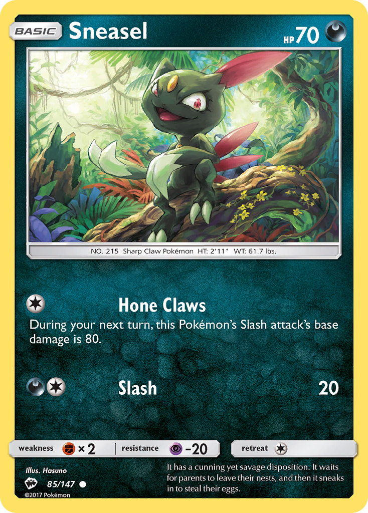 Sneasel (85/147) [Sun & Moon: Burning Shadows] | Nerdhalla Games