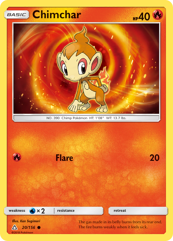 Chimchar (20/156) [Sun & Moon: Ultra Prism] | Nerdhalla Games