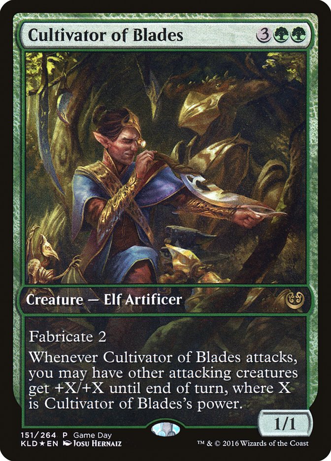 Cultivator of Blades (Game Day) [Kaladesh Promos] | Nerdhalla Games