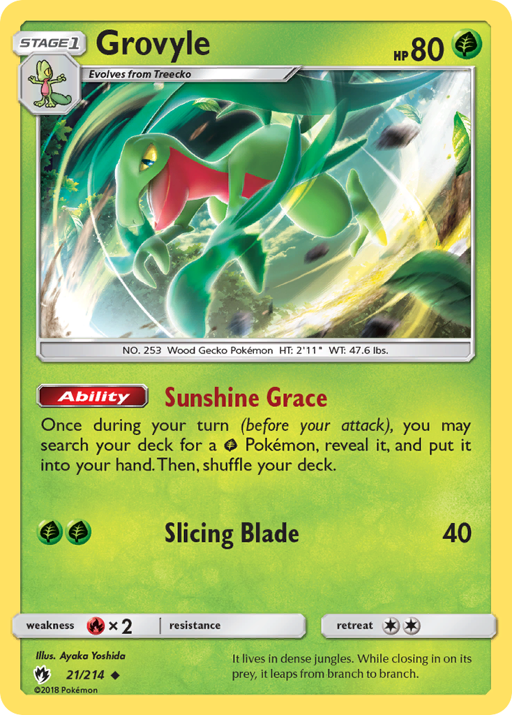 Grovyle (21/214) [Sun & Moon: Lost Thunder] | Nerdhalla Games