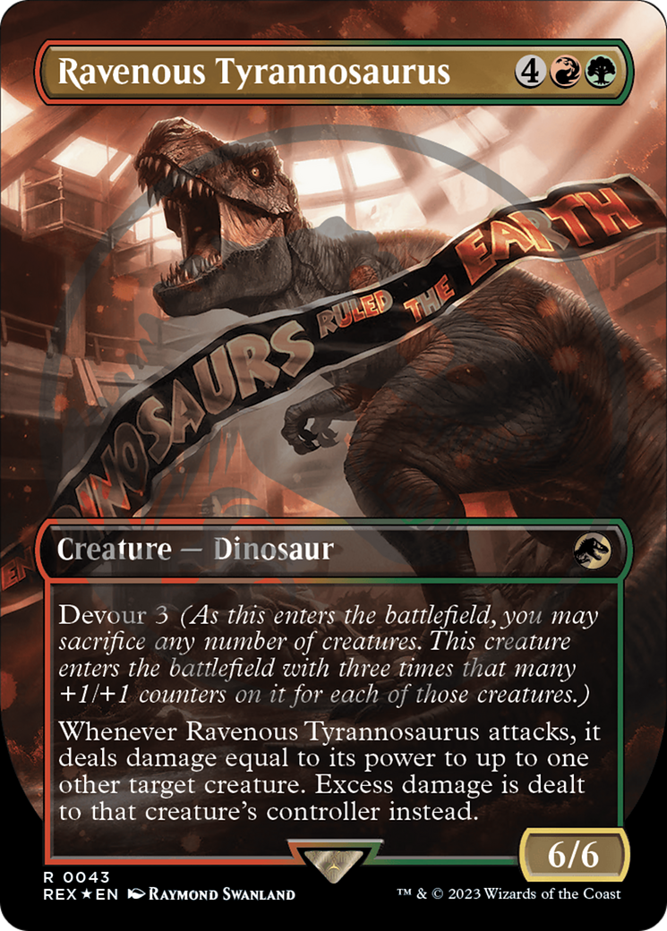 Ravenous Tyrannosaurus Emblem (Borderless) [Jurassic World Collection Tokens] | Nerdhalla Games