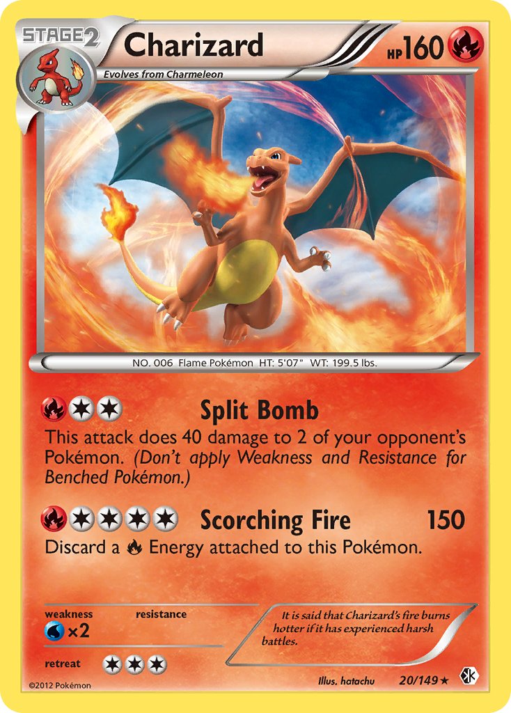 Charizard (20/149) (Cosmos Holo) (Blister Exclusive) [Black & White: Boundaries Crossed] | Nerdhalla Games