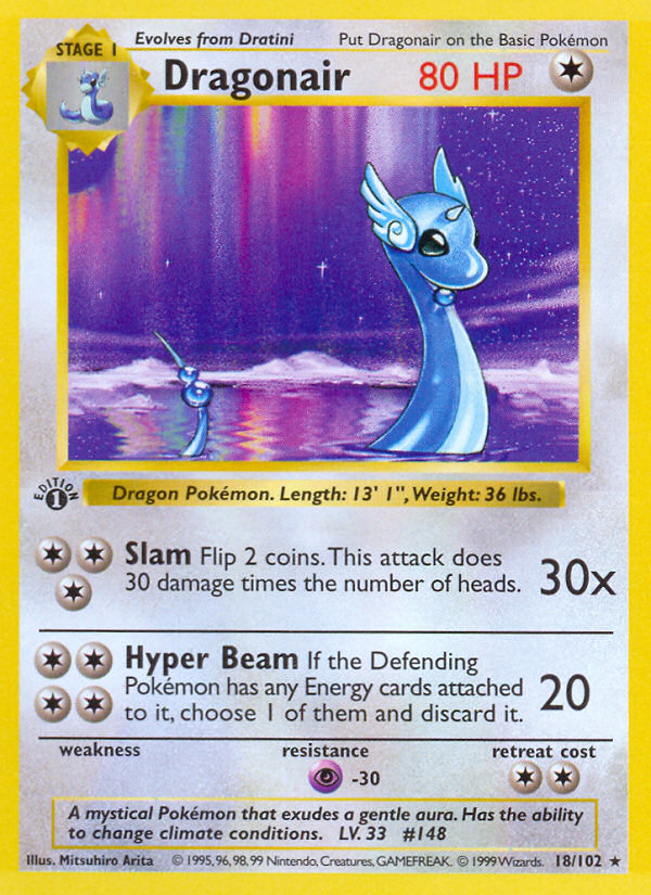 Dragonair (18/102) (Shadowless) [Base Set 1st Edition] | Nerdhalla Games