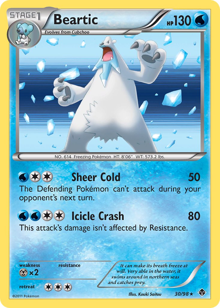 Beartic (30/98) (Cracked Ice Holo) (Blister Exclusive) [Black & White: Emerging Powers] | Nerdhalla Games