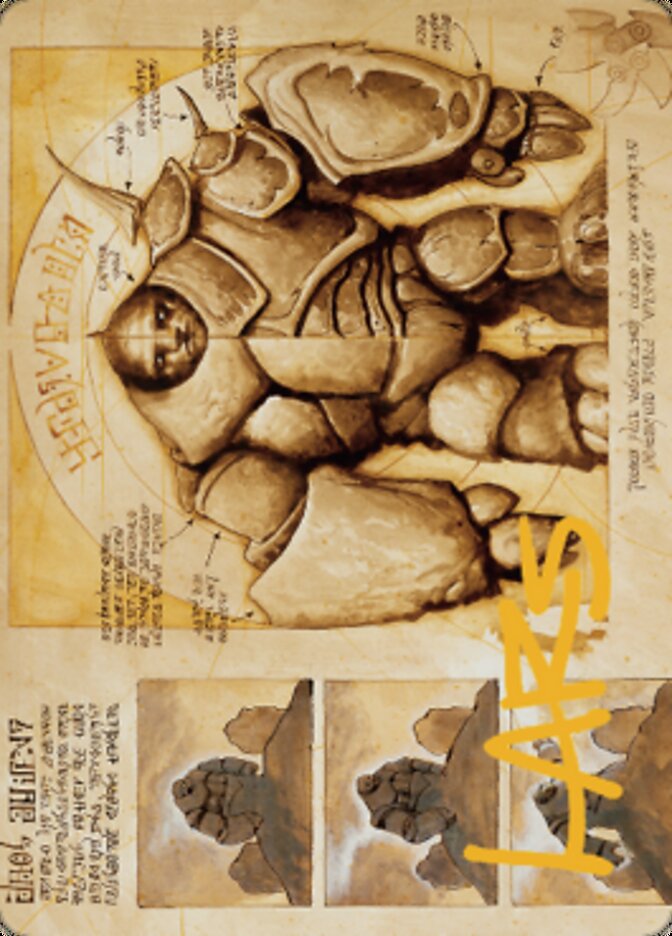 Precursor Golem Art Card (Gold-Stamped Signature) [The Brothers' War Art Series] | Nerdhalla Games