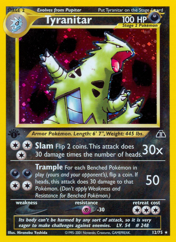 Tyranitar (12/75) [Neo Discovery 1st Edition] | Nerdhalla Games