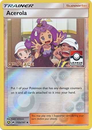 Acerola (112a/147) (League Promo 3rd Place) [Sun & Moon: Burning Shadows] | Nerdhalla Games