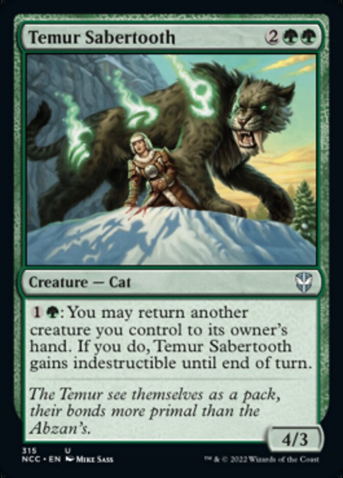 Temur Sabertooth [Streets of New Capenna Commander] | Nerdhalla Games