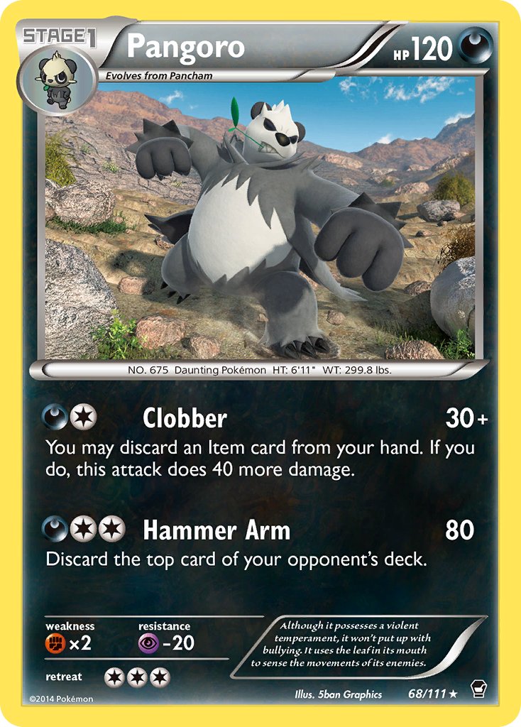 Pangoro (68/111) (Theme Deck Exclusive) [XY: Furious Fists] | Nerdhalla Games