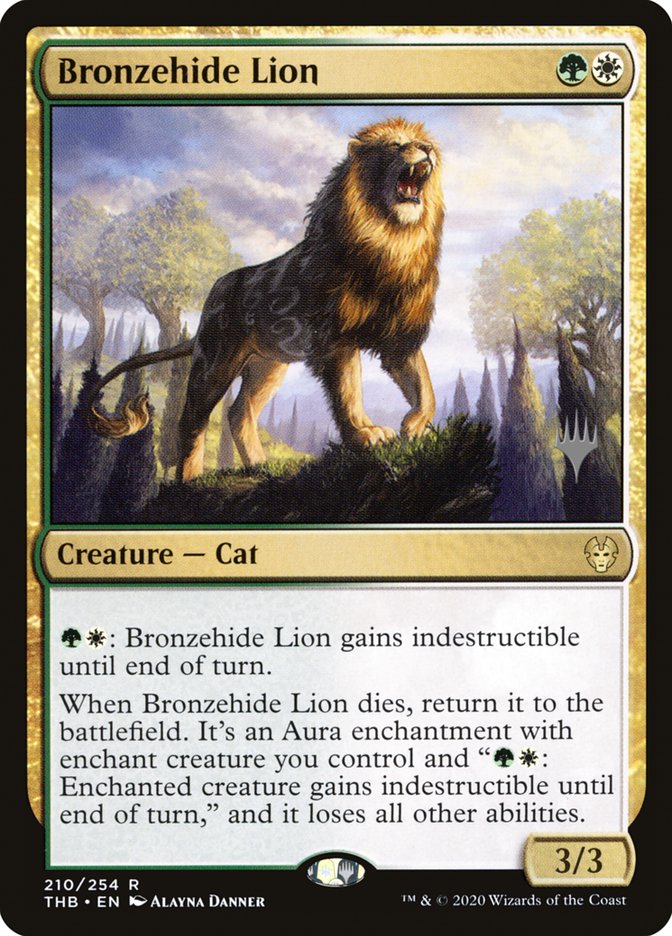 Bronzehide Lion (Promo Pack) [Theros Beyond Death Promos] | Nerdhalla Games