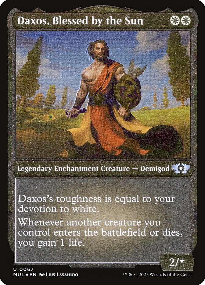 Daxos, Blessed by the Sun (Foil Etched) [Multiverse Legends] | Nerdhalla Games