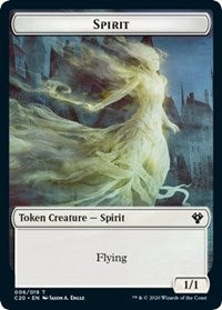 Spirit // Treasure Double-sided Token [Commander 2020 Tokens] | Nerdhalla Games