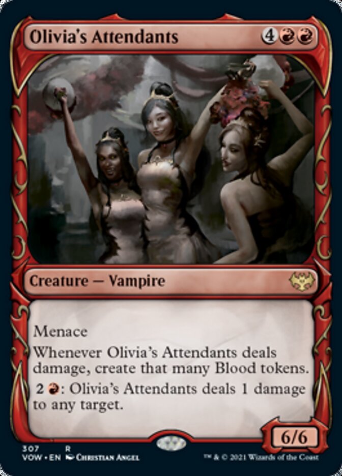 Olivia's Attendants (Showcase Fang Frame) [Innistrad: Crimson Vow] | Nerdhalla Games