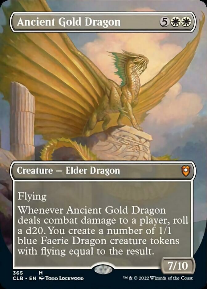 Ancient Gold Dragon (Borderless Alternate Art) [Commander Legends: Battle for Baldur's Gate] | Nerdhalla Games