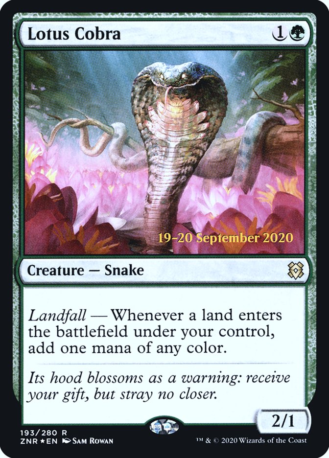 Lotus Cobra  [Zendikar Rising Prerelease Promos] | Nerdhalla Games