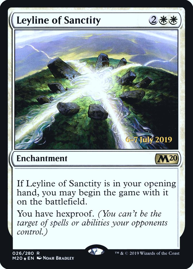 Leyline of Sanctity  [Core Set 2020 Prerelease Promos] | Nerdhalla Games