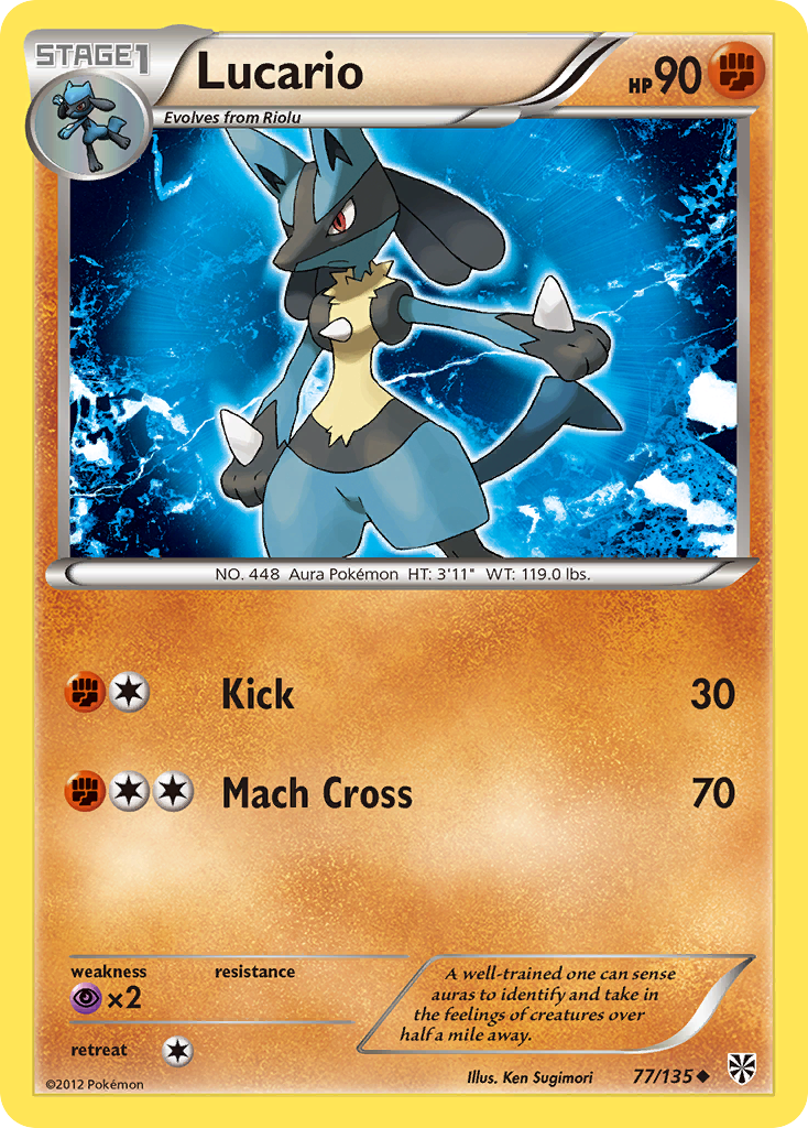 Lucario (77/135) [Black & White: Plasma Storm] | Nerdhalla Games