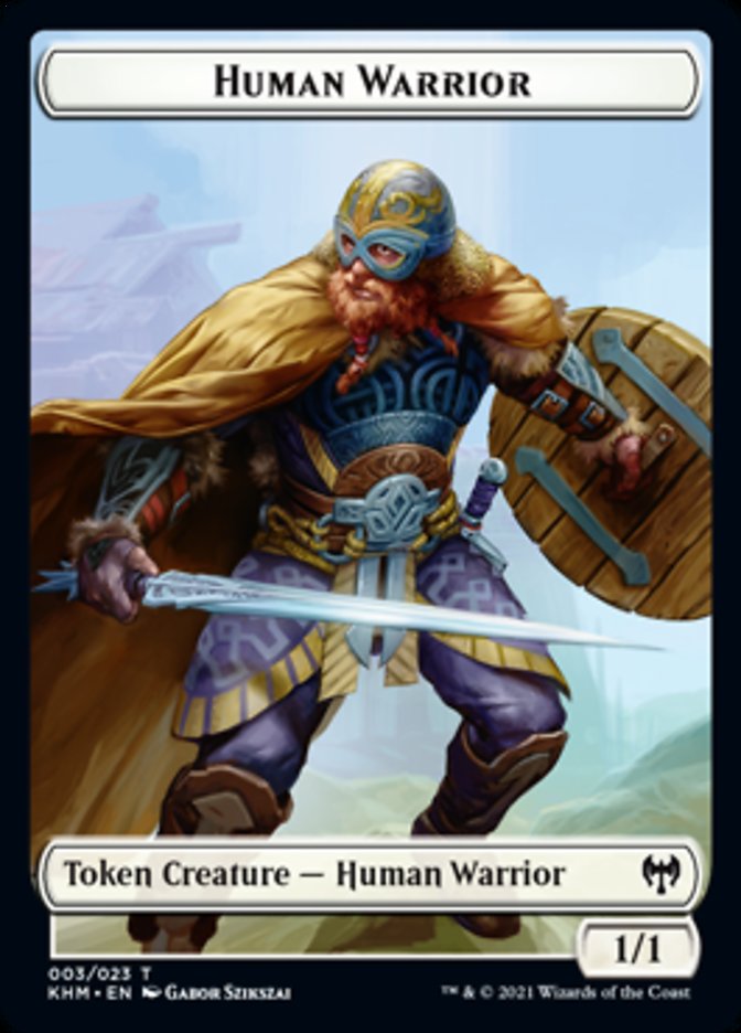 Human Warrior Token [Kaldheim] | Nerdhalla Games