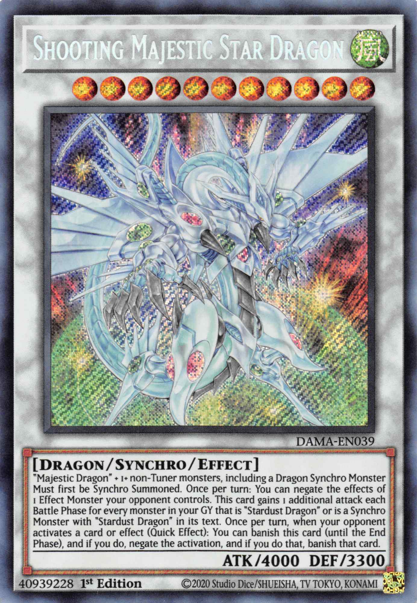 Shooting Majestic Star Dragon [DAMA-EN039] Secret Rare | Nerdhalla Games