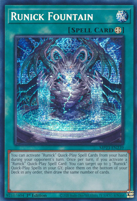 Runick Fountain [MP23-EN239] Prismatic Secret Rare | Nerdhalla Games