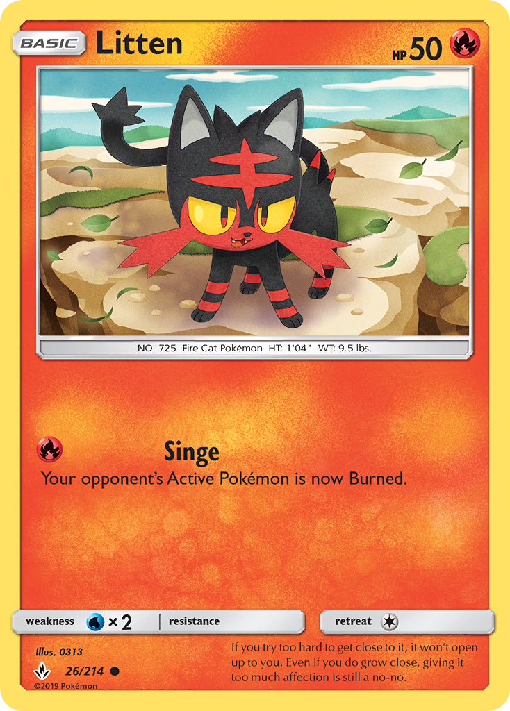 Litten (26/214) [Sun & Moon: Unbroken Bonds] | Nerdhalla Games